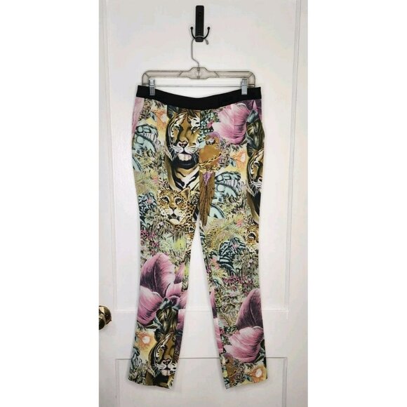 Size 1 / Small Maison Scotch Les Bon Vivants Jungle Pants Animal Print Floral - Picture 1 of 8